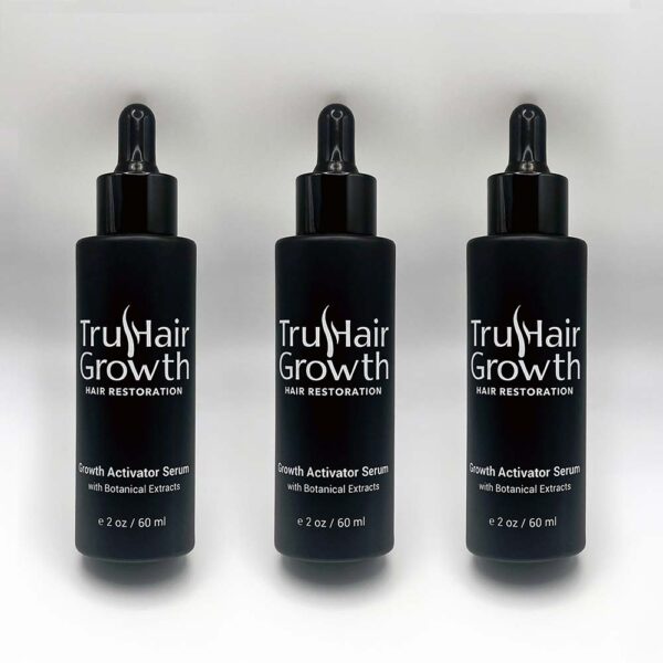 3-Pack Hair Growth Serum TRIO with Botanical Extracts by TRU HAIR GROWTH